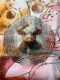 Sun catchers - Highland Cow Wind Spinner