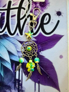Sun catchers - Dream Catcher Keyring green